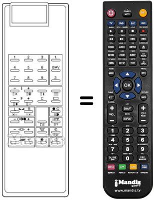 Replacement remote control UNIVERSUM 56520965
