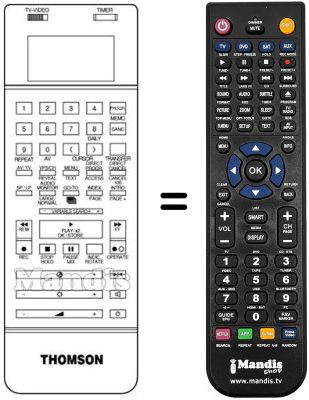 Gleichwertige Fernbedienung Thomson V 630
