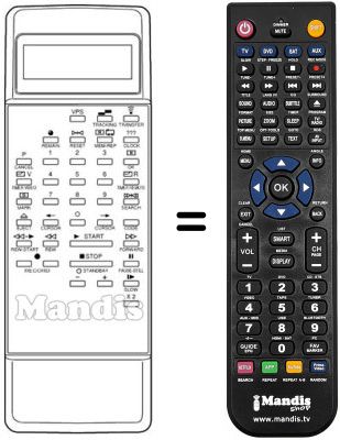 Replacement remote control Vidion VR 3031