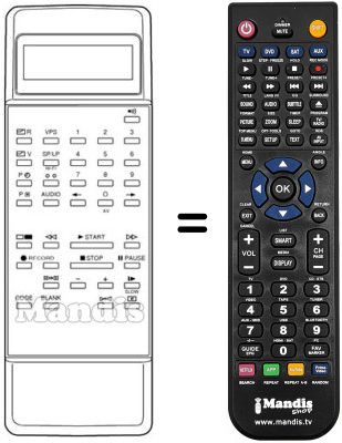 Replacement remote control Vidion VR 4020
