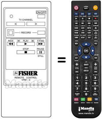 Replacement remote control VRM-3