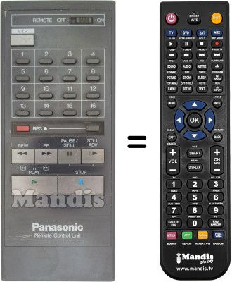 Gleichwertige Fernbedienung Panasonic NV-730