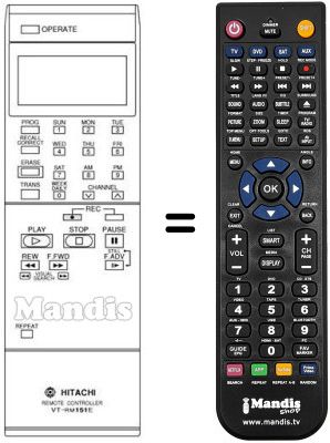 Replacement remote control VT-RM 151 E