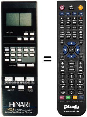 Gleichwertige Fernbedienung VXL 9