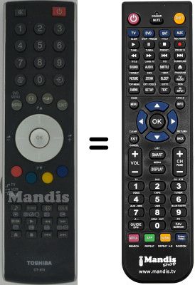 Replacement remote control Toshiba 42 WL 66 Z