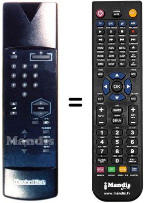 Replacement remote control Technisat VC 3004