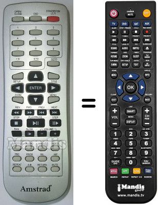 Gleichwertige Fernbedienung Amstrad DXS 3800