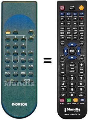 Replacement remote control Thomson ASR 08 T Replacement remote control Thomson ASR 08 T