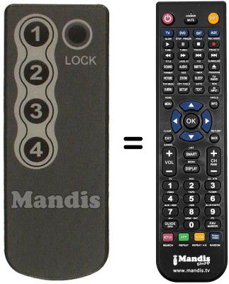 Replacement remote control BEC DB 6800 IRCI