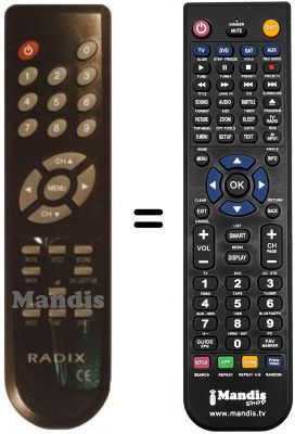 Gleichwertige Fernbedienung Radix KRA