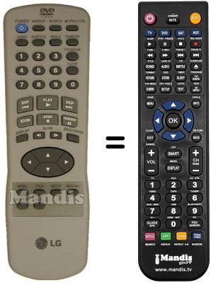 Replacement remote control Irradio DVD 630