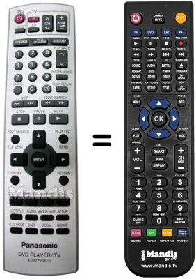 Replacement remote control Panasonic DVD S-97