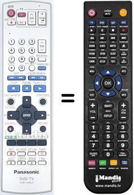 Gleichwertige Fernbedienung Panasonic DMRE-S10 EG-S Gleichwertige Fernbedienung Panasonic DMRE-S10 EG-S