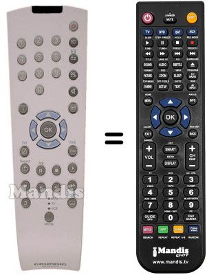 Replacement remote control Grundig GDP 5100 XENARO