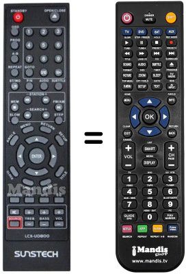 Replacement remote control Sunstech LCX-UD800