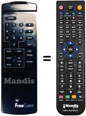 Gleichwertige Fernbedienung FREECOM OR 94