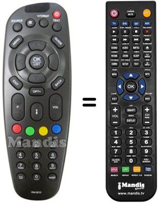 Gleichwertige Fernbedienung XDOME HD 1000