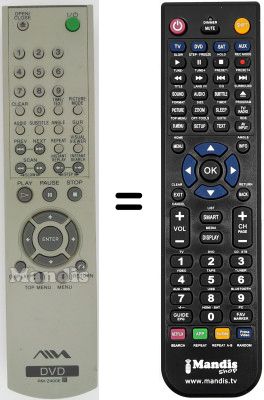 Gleichwertige Fernbedienung Aiwa XDAX 10