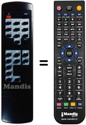 Replacement remote control Irradio ISR 10