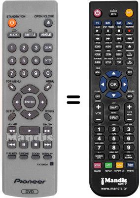 Replacement remote control Pioneer DVD 3505