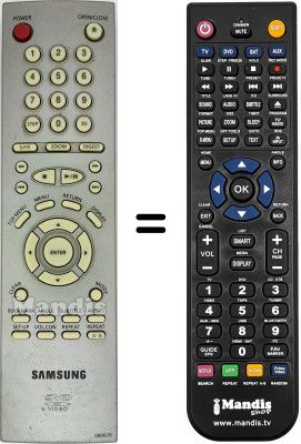 Replacement remote control Samsung DVD M-205