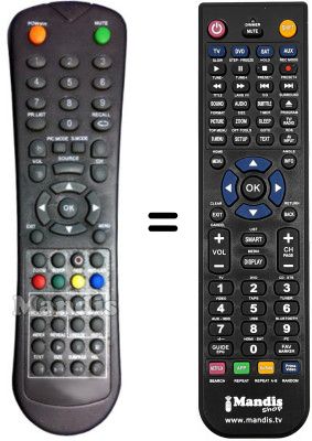 Gleichwertige Fernbedienung OXYGEN 02-26LED115B4