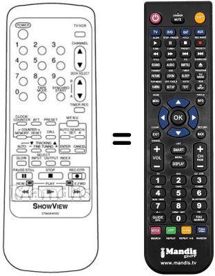 Replacement remote control Sinudyne SV9222