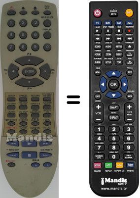 Gleichwertige Fernbedienung Orion VDR4003