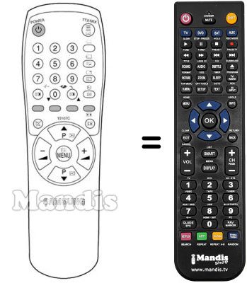 Gleichwertige Fernbedienung Samsung CB20S20BT Gleichwertige Fernbedienung Samsung CB20S20BT