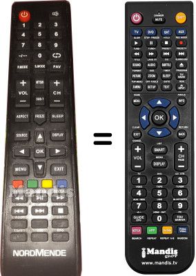 Replacement remote control NordMende ND32N2400M Replacement remote control NordMende ND32N2400M
