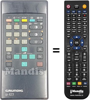 Gleichwertige Fernbedienung Grundig T55-540TEXTGB