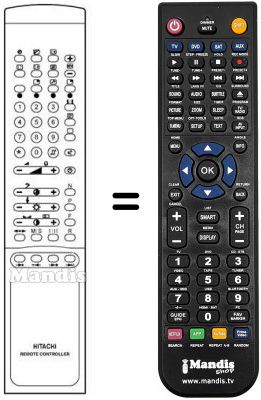 Replacement remote control Hitachi CS2852TA