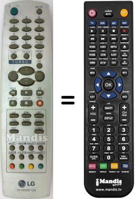 Gleichwertige Fernbedienung LG 6710V00112E