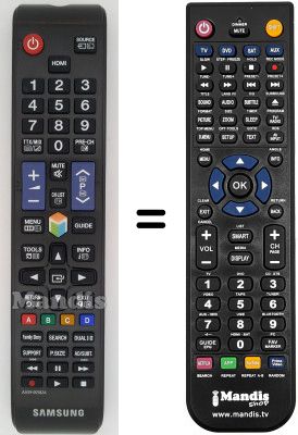 Replacement remote control Samsung UE37ES5500