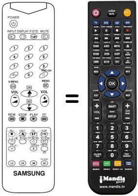 Gleichwertige Fernbedienung Samsung TX21B5 Gleichwertige Fernbedienung Samsung TX21B5