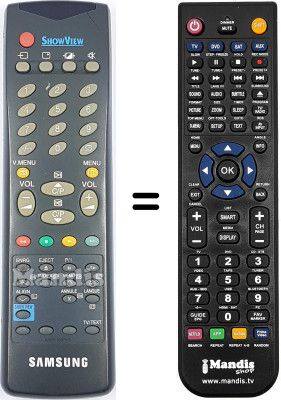 Gleichwertige Fernbedienung Samsung TVP5050X Gleichwertige Fernbedienung Samsung TVP5050X