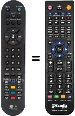 Replacement remote control LG 20LS1RZG