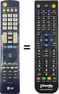 Replacement remote control LG 32LV3550-ZB Replacement remote control LG 32LV3550-ZB
