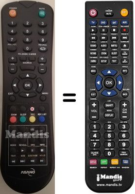 Gleichwertige Fernbedienung ASANO 42DF3002H