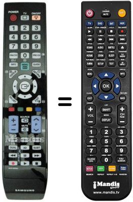 Gleichwertige Fernbedienung Samsung UE46B6000 Gleichwertige Fernbedienung Samsung UE46B6000