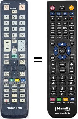 Replacement remote control Samsung UE46C5100QW/XZG