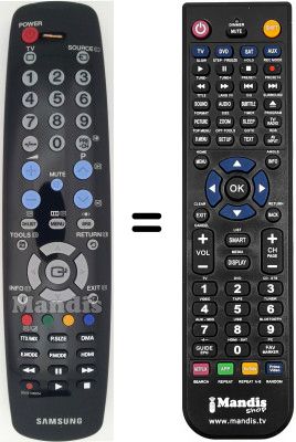 Replacement remote control Samsung LE26A451C1XBT Replacement remote control Samsung LE26A451C1XBT