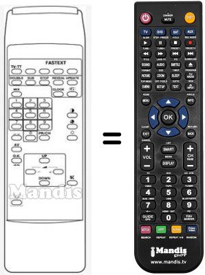 Replacement remote control RC51321