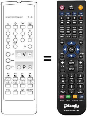 Replacement remote control Neckermann 144 / 370