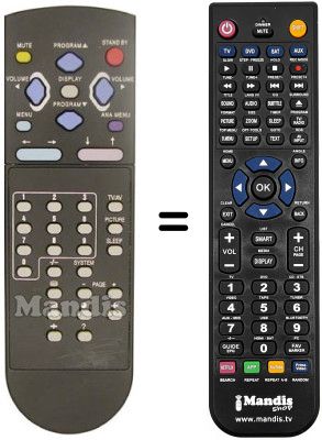 Replacement remote control REMCON131 Replacement remote control REMCON131