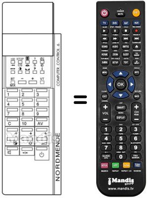 Replacement remote control NordMende SPECTRA STEREO 5500 Replacement remote control NordMende SPECTRA STEREO 5500