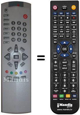 Replacement remote control Toshiba 14VL33E Replacement remote control Toshiba 14VL33E