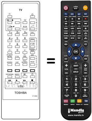 Replacement remote control CT-9385