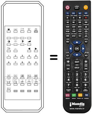 Gleichwertige Fernbedienung REMCON655 Gleichwertige Fernbedienung REMCON655