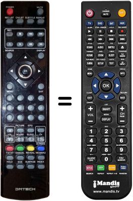 Replacement remote control DMTech DMLED24TB-FHDH3